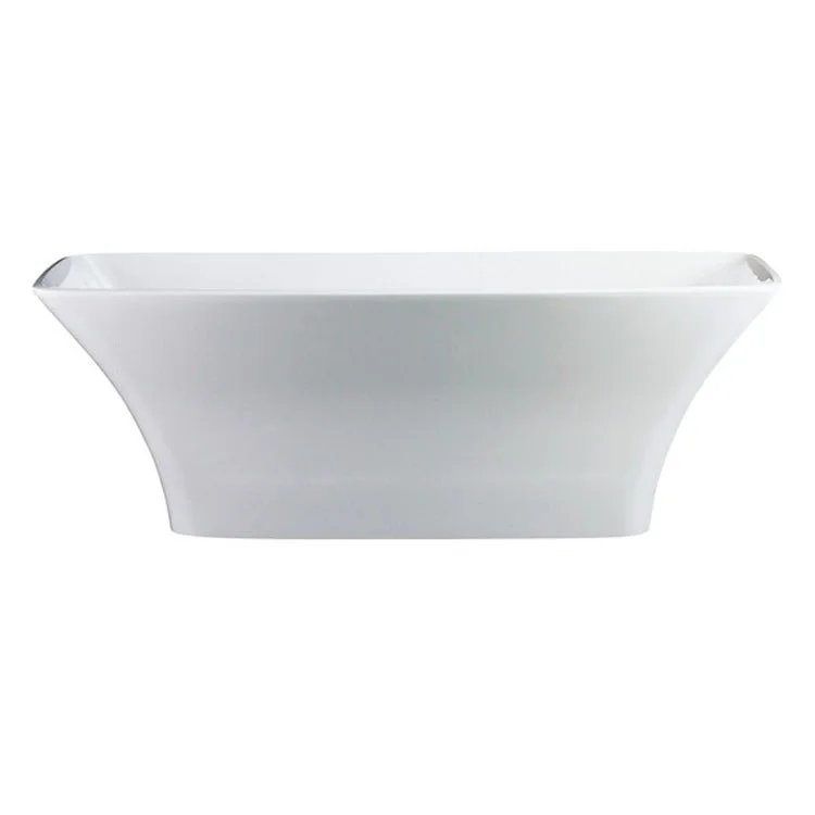 Freestanding Tub Ravello 69 x 30 Inch Less Overflow Center Drain Standard White Gloss Rectangle