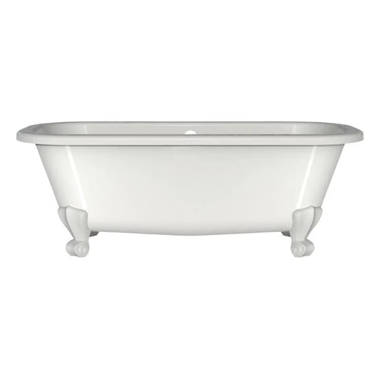 Freestanding Tub Richmond 66 x 29 Inch Overflow Double Ended Center Drain Standard White Gloss Oval