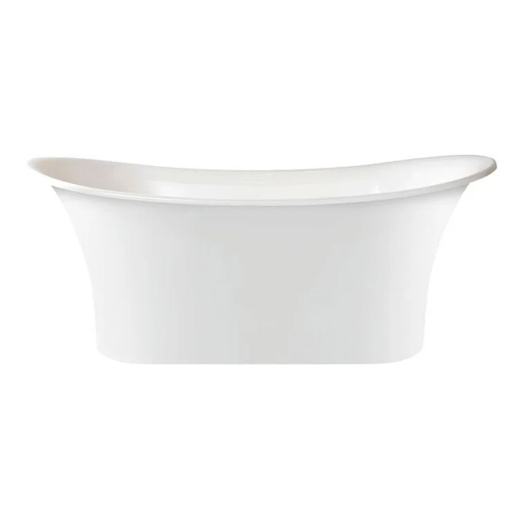 Freestanding Tub Toulouse 71 x 32 Inch Less Overflow Center Drain Standard White Gloss Oval