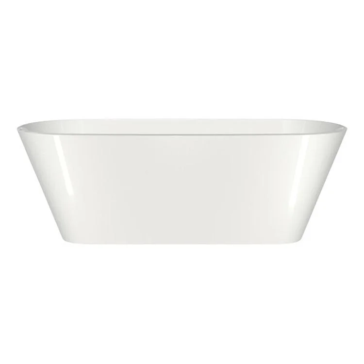 Freestanding Tub Vetralla 65 x 29 Inch Less Overflow Center Drain Standard White Gloss Oval