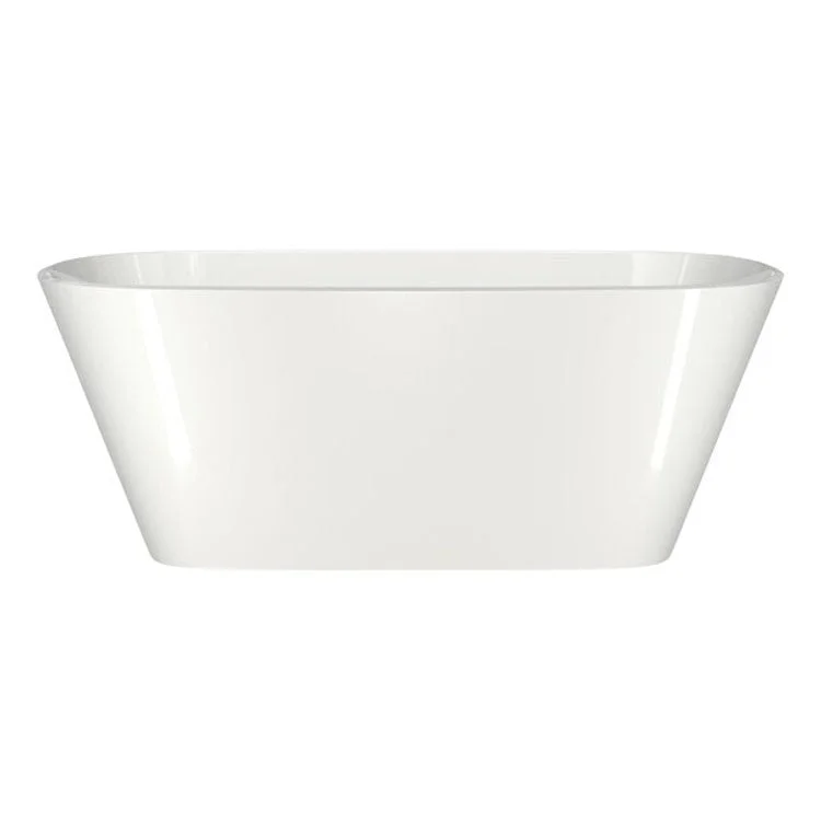 Freestanding Tub Vetralla 59 x 29 Inch Less Overflow Center Drain Standard White Gloss Oval