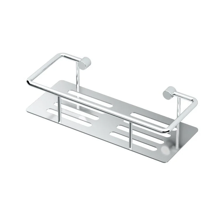 Shelf Elegant Shower Shelf with Rails Chrome 10 Inch Stainless Steel