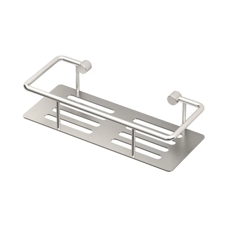 Shelf Elegant Shower Shelf with Rails Satin Nickel 10 Inch Stainless Steel