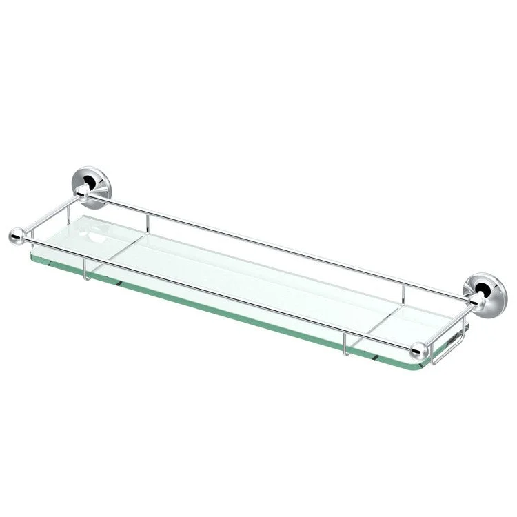 Shelf Premier Shower Shelf with Rails Chrome 22 Inch Brass