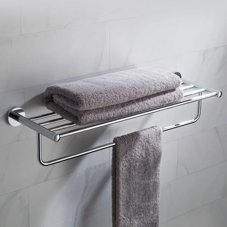 Elie Bathroom Shelf with Towel Bar