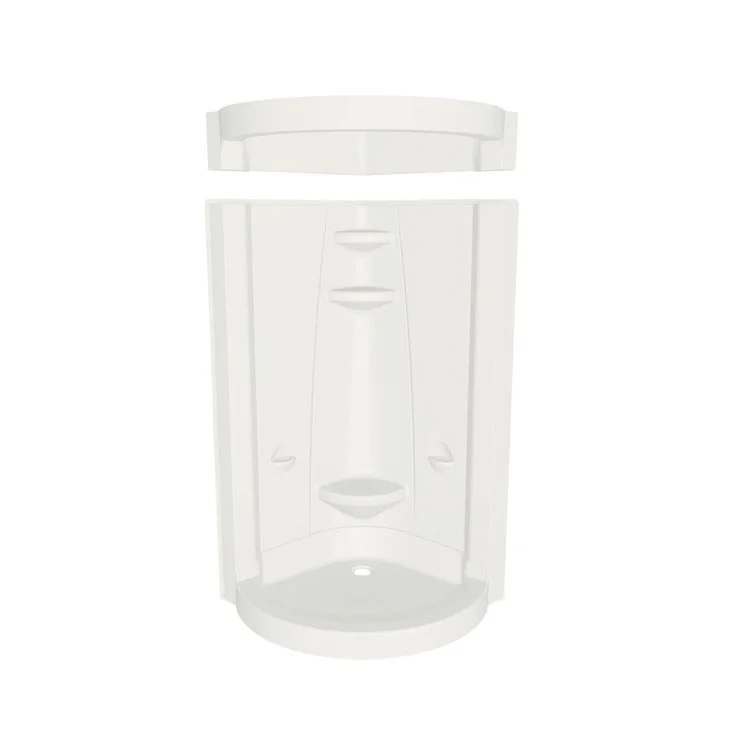 Shower Module Freestyle 36-1/2 x 36-1/2 x 77-1/2 Inch Acrylic White 1 Piece Center Seat Round