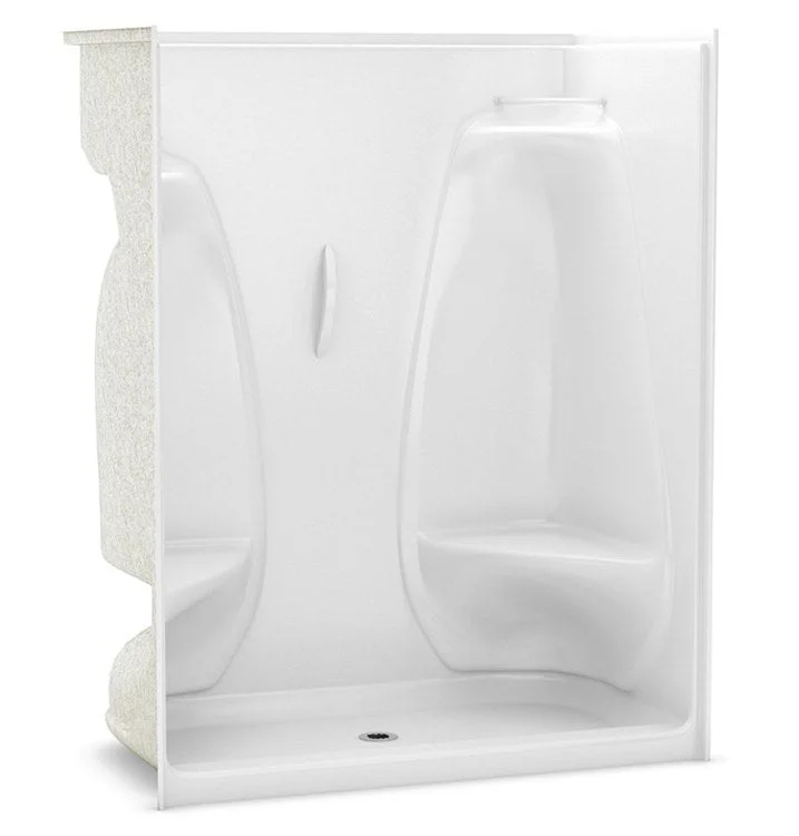 Shower Module Allia 60 x 34-1/2 x 79 Inch Acrylic White 2 Pieces Right Seat