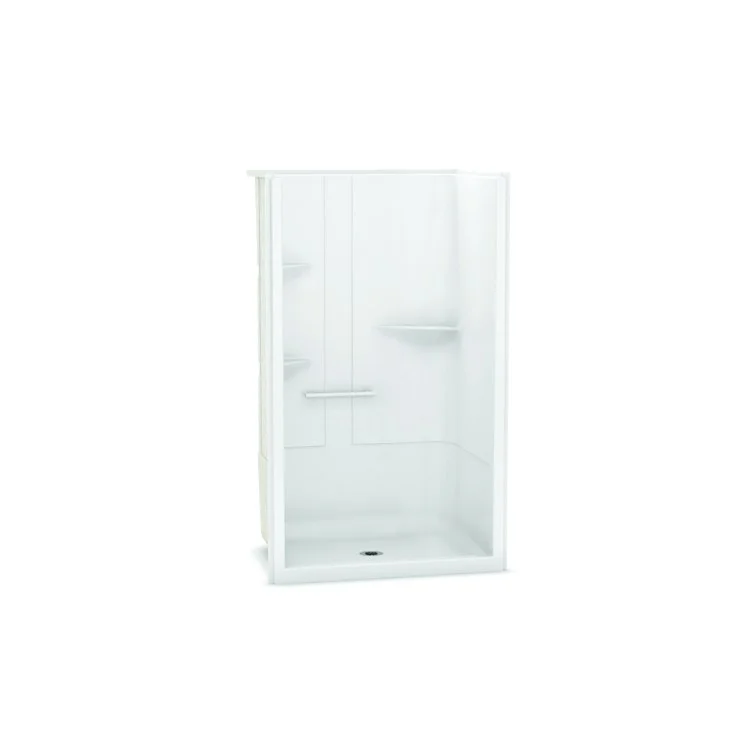 Shower Module Allia 48 x 34-1/2 x 79 Inch Acrylic White 2 Pieces Right Seat