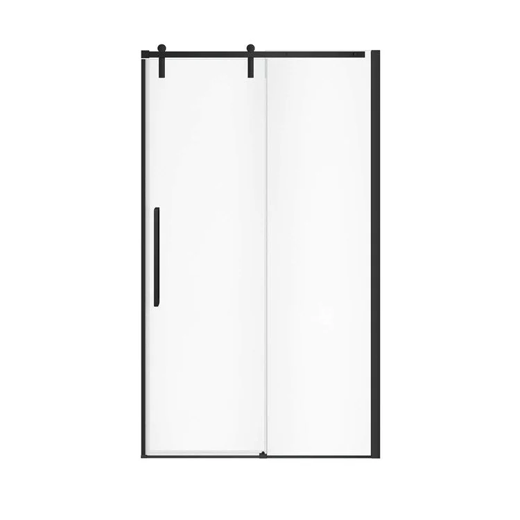 Return Panel Nebula Tempered Glass 46-1/2 x 78-3/4 Inch Matte Black