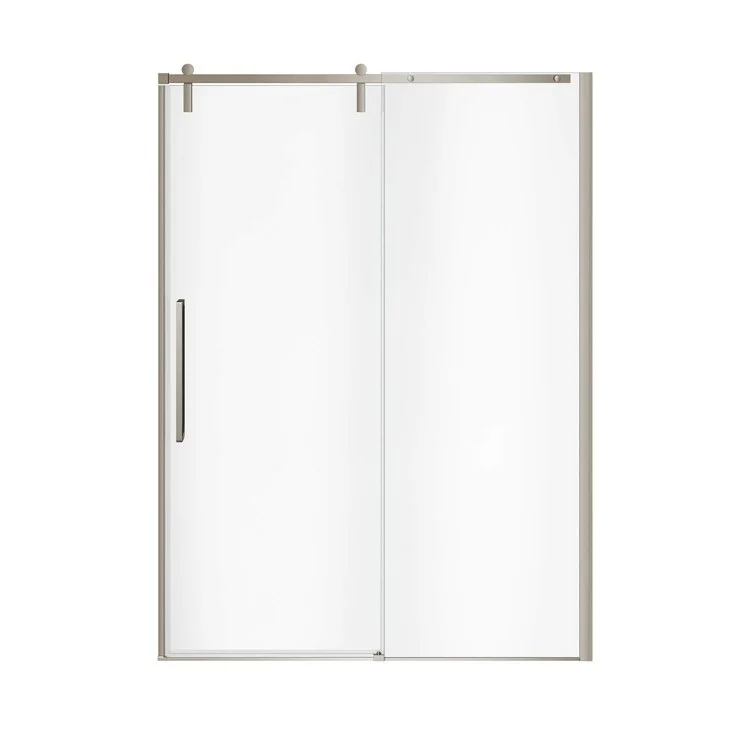 Return Panel Nebula Tempered Glass 58-1/2 x 78-3/4 Inch Brushed Nickel