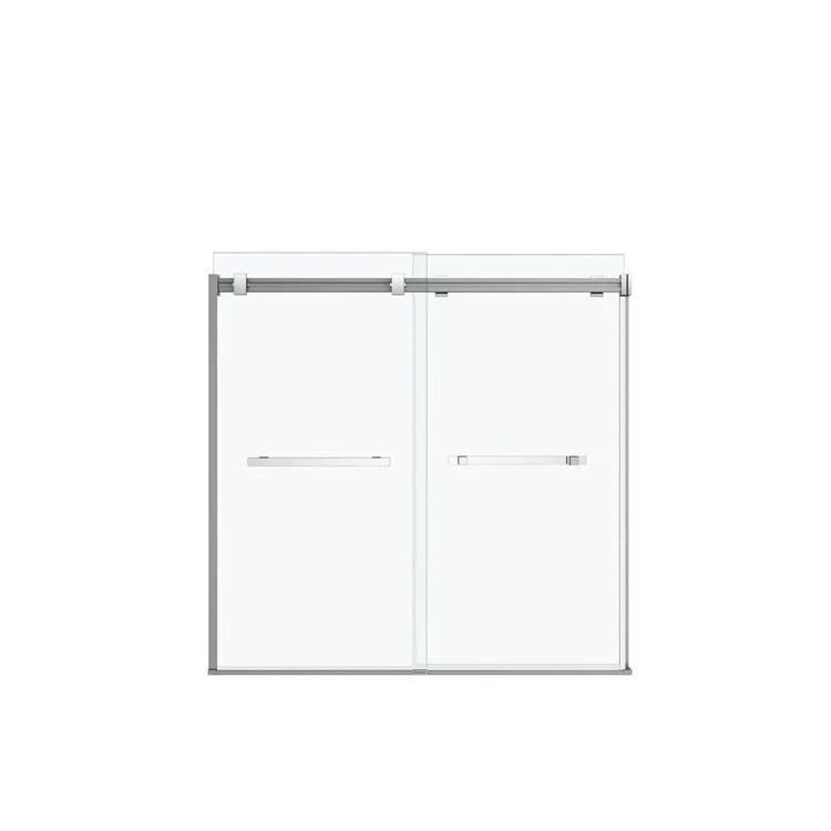 Shower Door Duel Sliding 59L x 55-1/2H Inch Chrome Clear 5/16 Inch 55 to 59x55-1/2 Inch