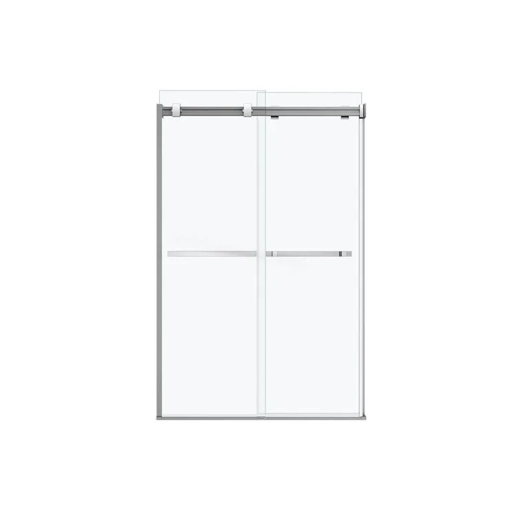 Shower Door Duel Duel Sliding 47Lx74H Inch Chrome Clear 5/16 Inch 43 to 47x74 Inch