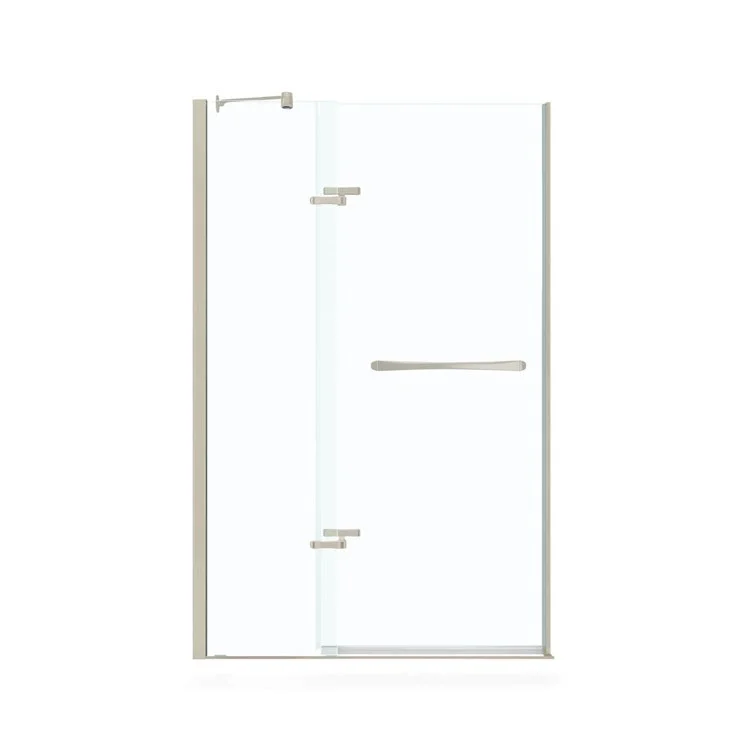 Shower Door Reveal Pivot 44-47L x 71-1/2H Inch Brushed Nickel Clear 5/16 Inch 44 to 47x70-1/2 Inch