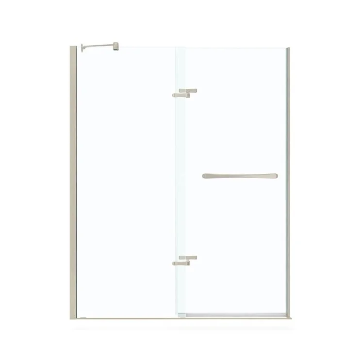 Shower Door Reveal 71 Pivot 59 x 70-1/2 Inch Brushed Nickel Clear 5/16 Inch 56 to 59x70-1/2 Inch