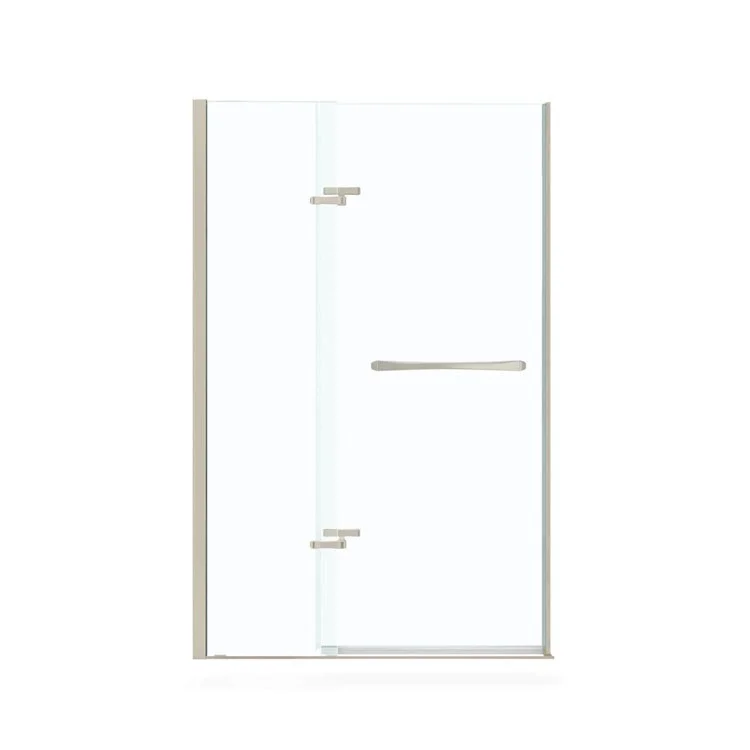 Shower Door Reveal 71 Pivot 44-1/2Lx71-1/2H Inch Brushed Nickel Clear 5/16 Inch 41-1/2 to 44-1/2x71-1/2 Inch