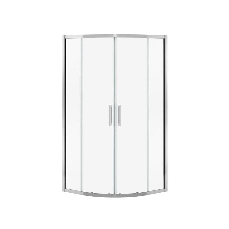 Shower Door Radia Neo Neo-Round Sliding 36Lx71-1/2H Inch Chrome Clear 1/4 Inch 33 to 36x71-1/2 Inch