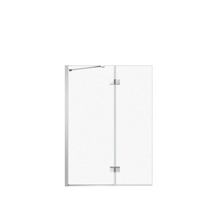 Shower Door Edge Duo 42L x 58H Inch Chrome Clear 5/16 Inch 41 to 42x58 Inch