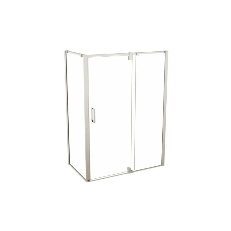 Shower Door ModulR Pivot 48L x 78H Inch Brushed Nickel Clear 5/16 Inch 48x78 Inch