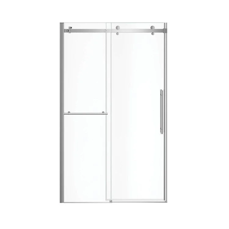 Shower Door Vela Sliding with Towel Bar 47L x 78-3/4H Inch Chrome Clear 5/16 Inch 44-1/2 to 47x78-3/4 Inch