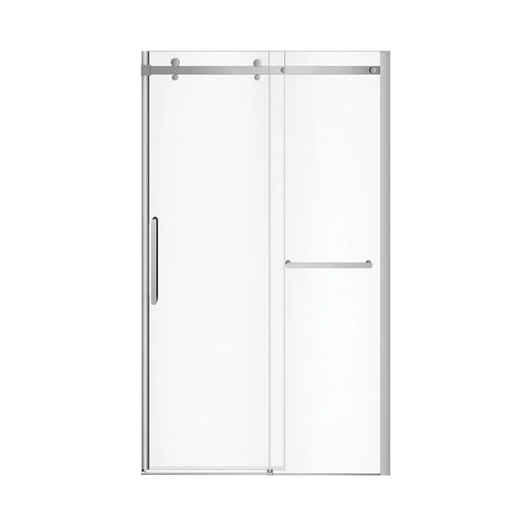 Shower Door Halo Pro Sliding with Towel Bar 47L x 78-3/4H Inch Chrome Clear 5/16 Inch 44-1/2 to 47x78-3/4 Inch