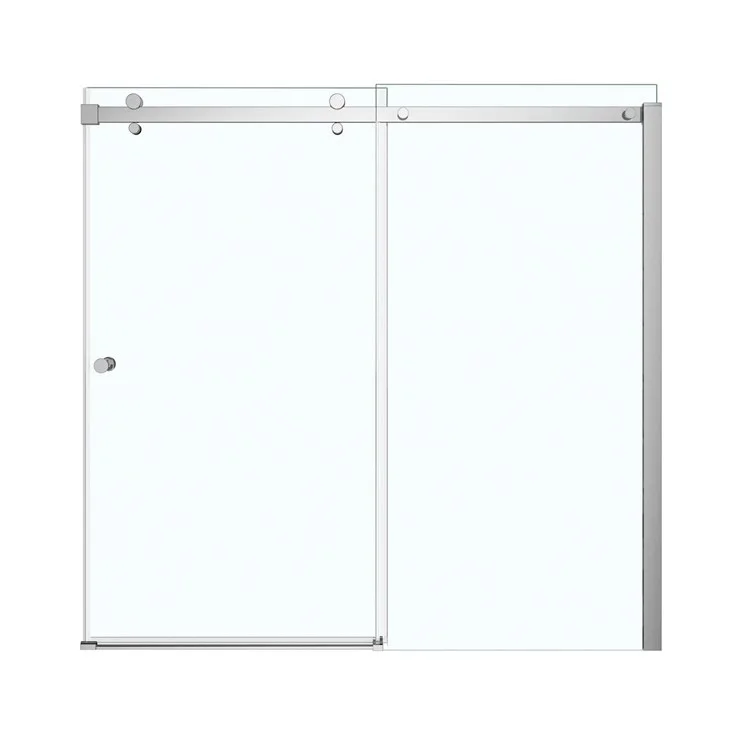 Shower Door Luminescence Sliding 59L x 55-1/2H Inch Chrome Clear 1/4 Inch 56-1/2 to 59x55-1/2 Inch