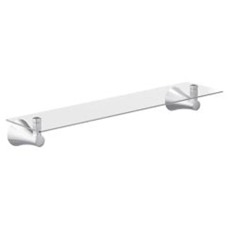 Shelf Flara Vanity Chrome 21 x 5 Inch Glass